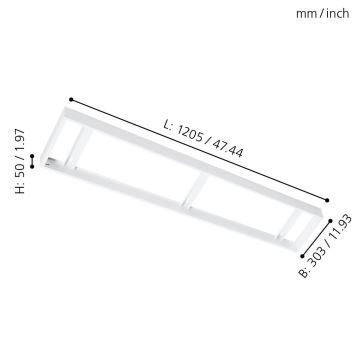 Eglo - Ramme til loftpanel 1205x303mm