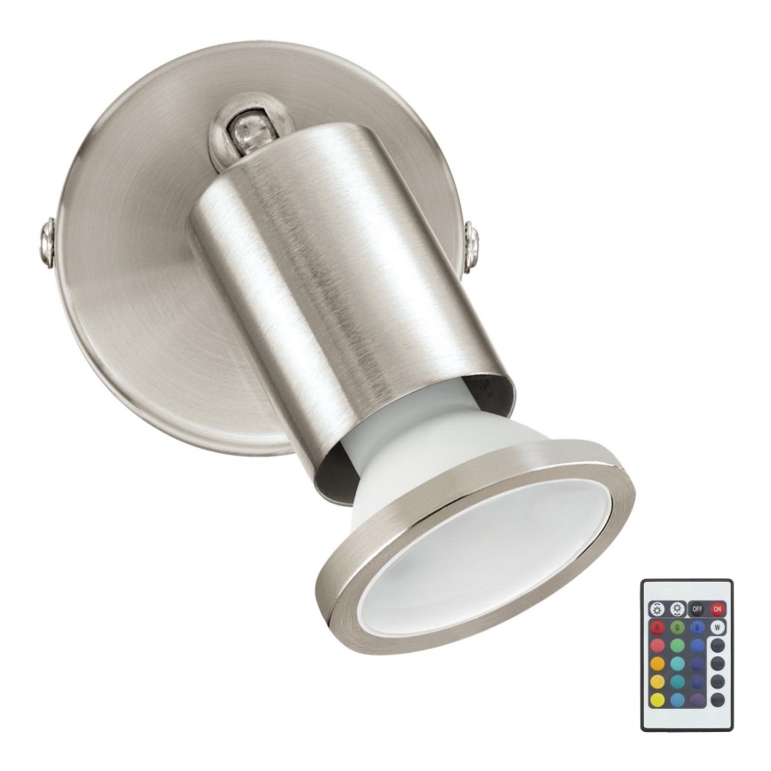 Eglo 75382 - LED vægspot dæmpbar RGBW-farver BUZZ 1xGU10/4W/230V + fjernbetjening