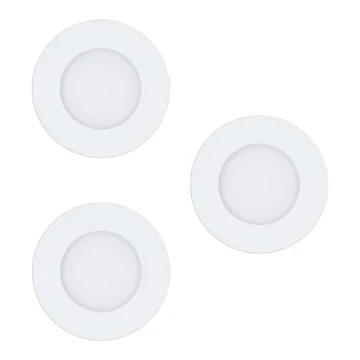 Eglo 78195 - SÆT 3x LED indbygningslampe FUEVA LED/2,7W/230V