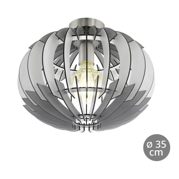 Eglo 79137 - Loftlampe OLMERO 1xE27/60W/230V grå og hvid