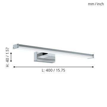 Eglo 79532 - LED spejllampe til badeværelse SARNOR LED/7,4W/230V 40 cm IP44 krom