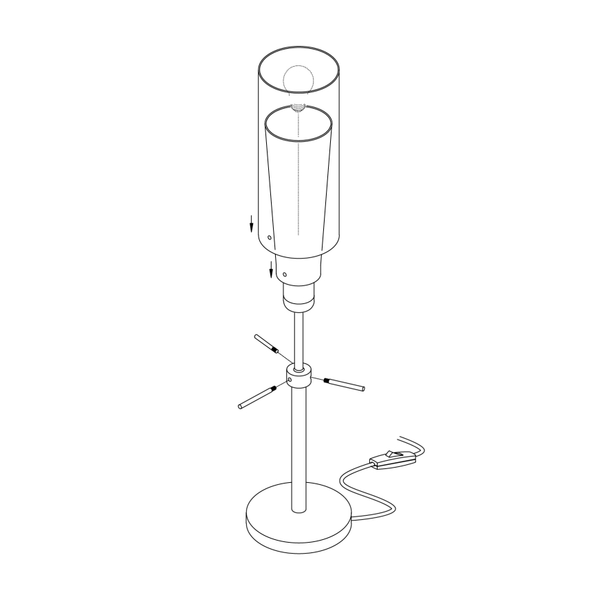 Eglo - Bordlampe 1xE27/60W/230V