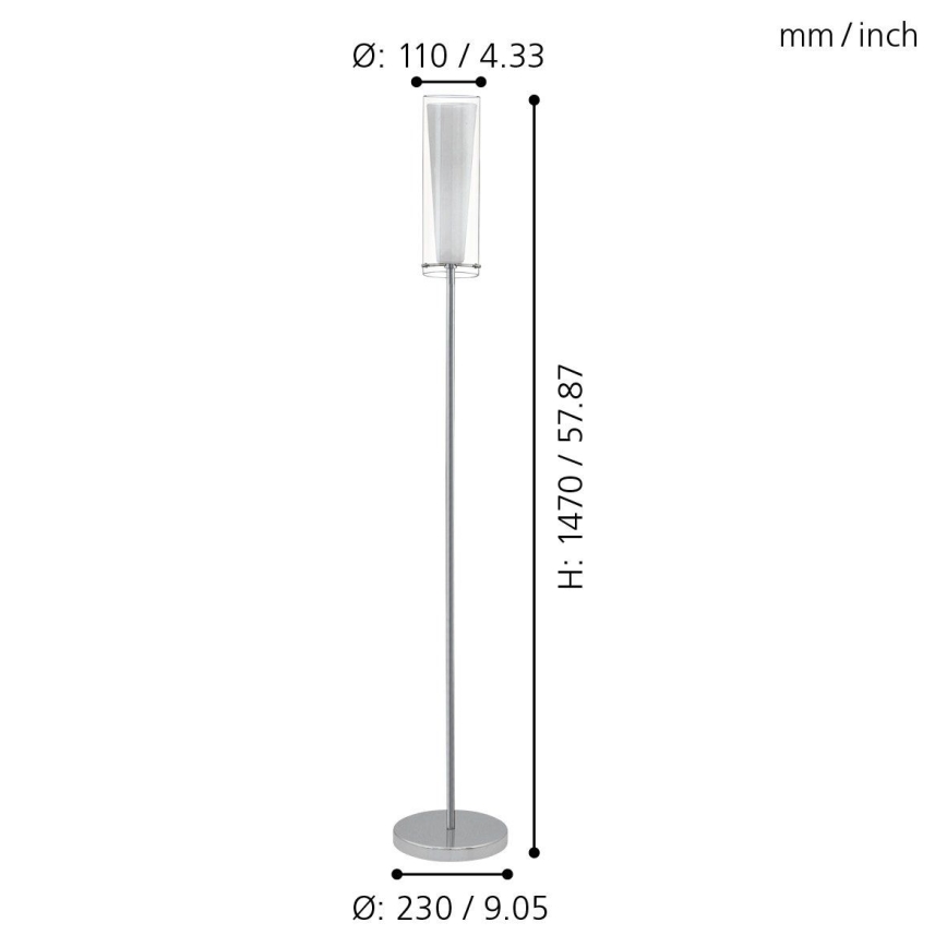 Eglo - Gulvlampe 1xE27/60W