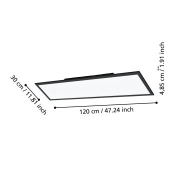 Eglo - LED loftlampe dæmpbar LED/33,5W/230V sort ZigBee