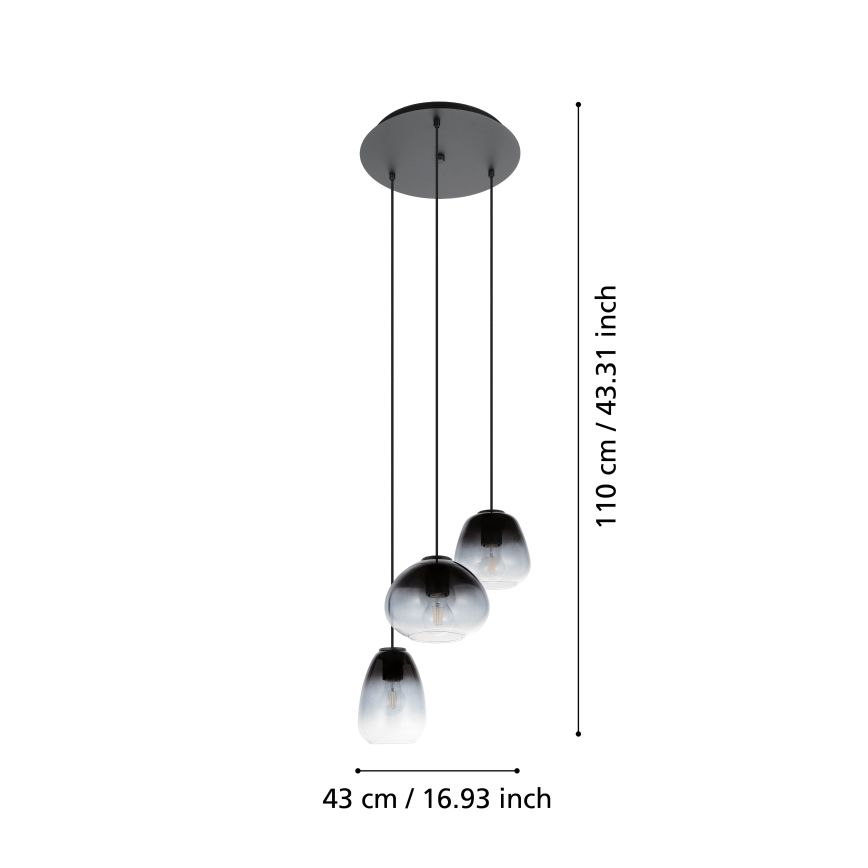 Eglo  - Pendel 3xE27/40W/230V diameter 43 cm