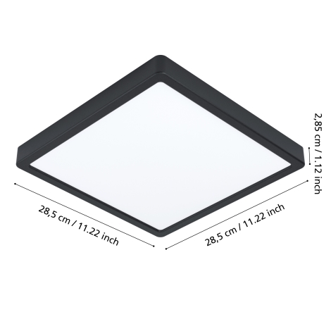 Eglo - Udendørs LED loftlampe LED/20,5W/230V IP44 sort
