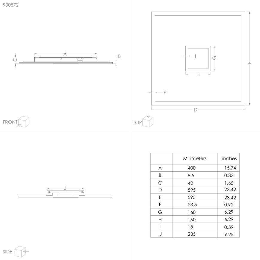 Eglo - LED loftlampe dæmpbar RGBW-farver LED/36W/230V + fjernbetjening