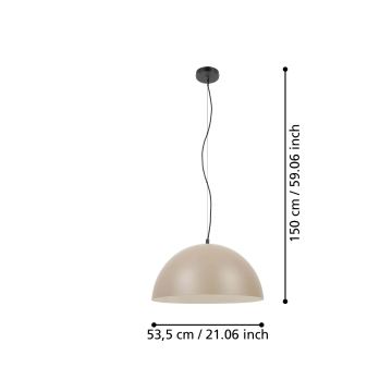 Eglo - Pendel 1xE27/40W/230V beige