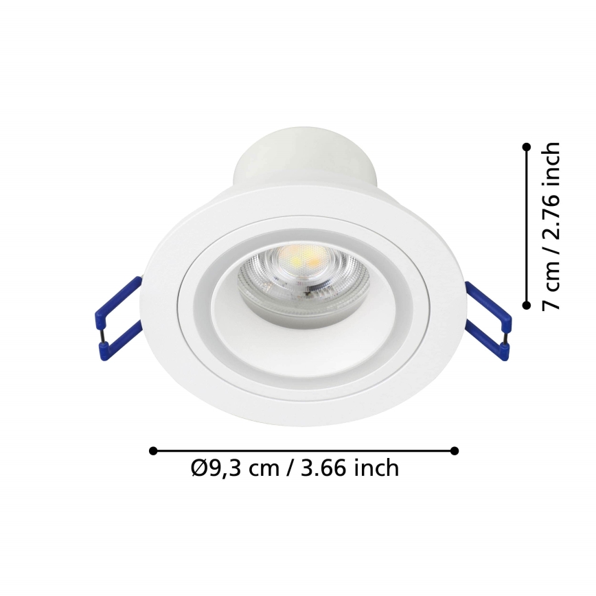 Eglo - LED RGBW Indbygningslampe dæmpbar LED/4,7W/230V hvid