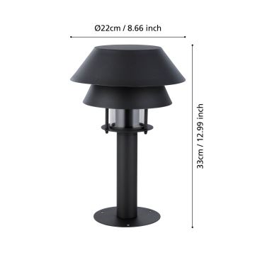 Eglo - Udendørslampe 1xE27/40W/230V 33 cm IP65