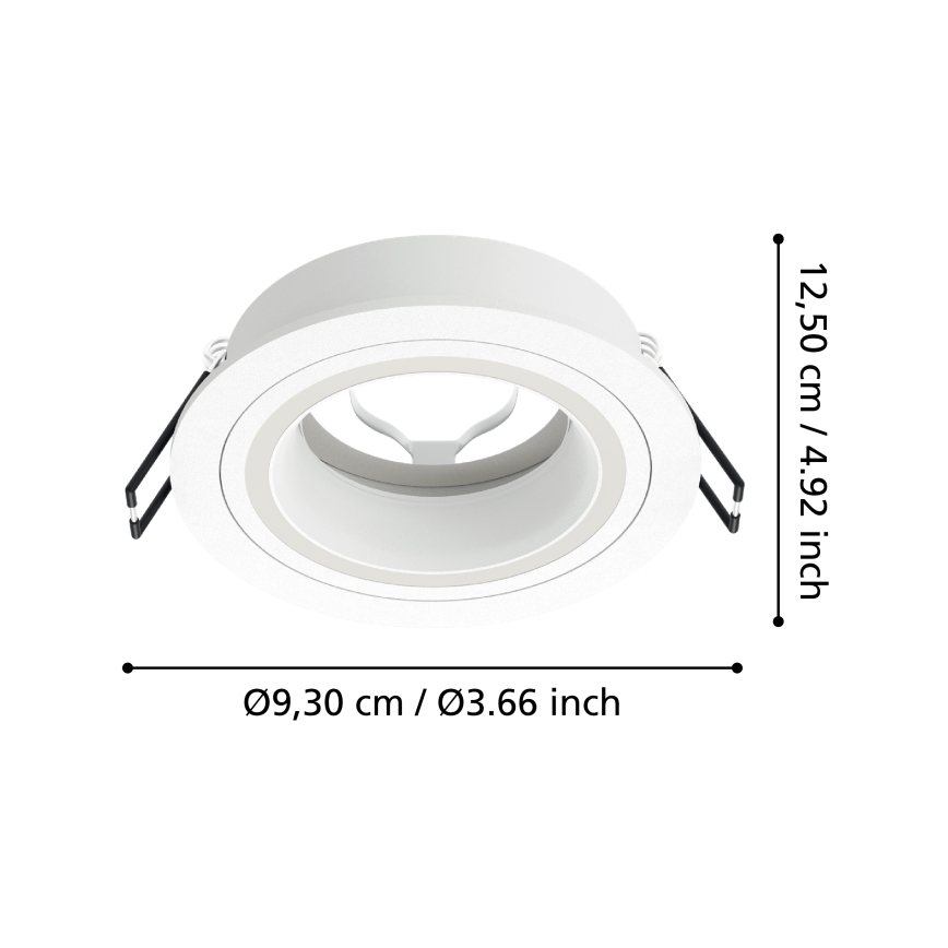 Eglo - Indbygningslampe 1xGU10/35W/230V hvid