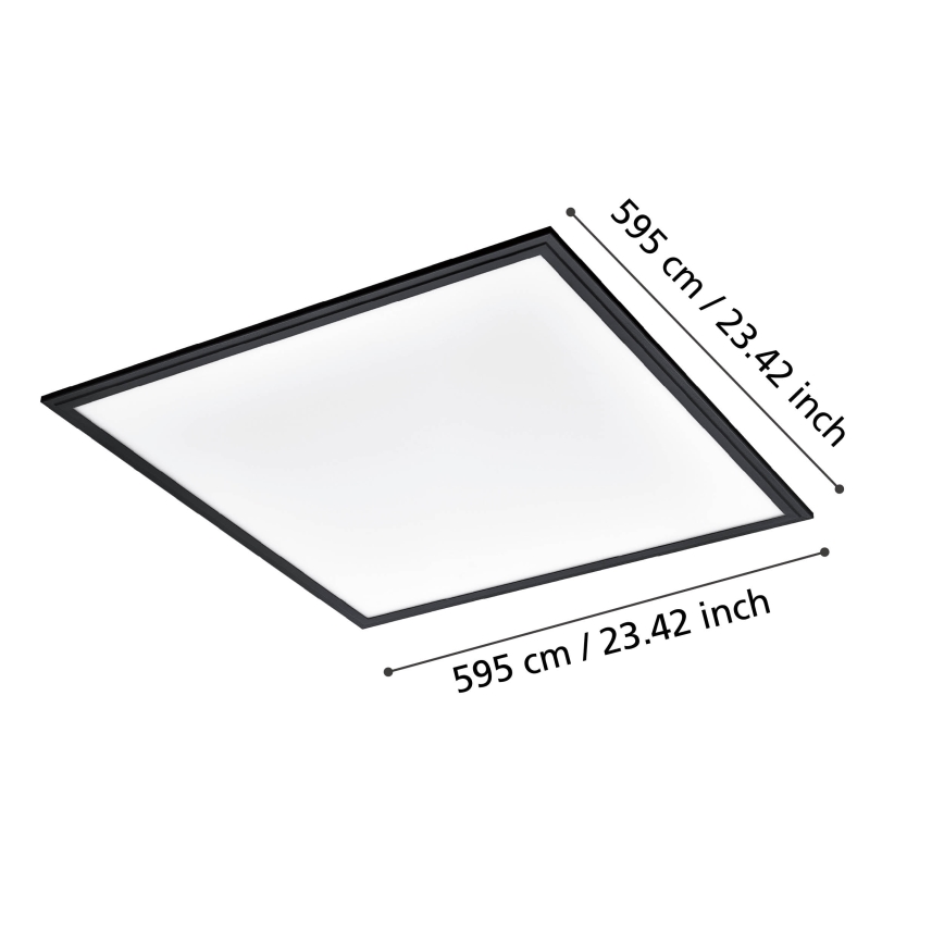 Eglo - LED loftlampe LED/33W/230V 60x60 cm sort