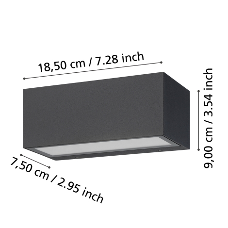 Eglo - Udendørs LED væglampe 2xLED/5W/230V IP65