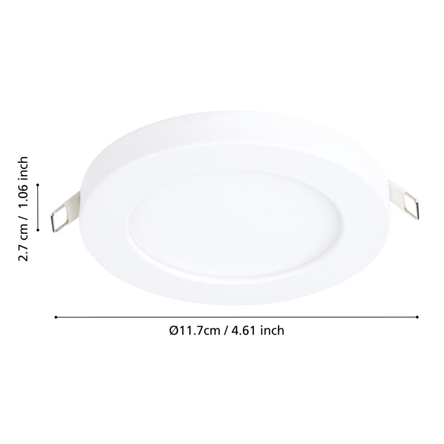 Eglo - LED indbygningslampe LED/5,5W/230V 3000K hvid