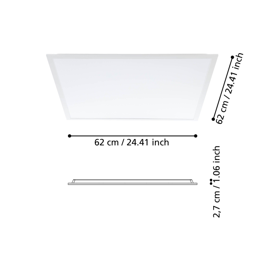 Eglo - LED panel LED/33W/230V 62x62 cm