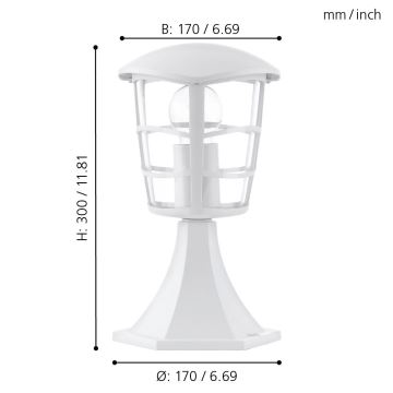 Eglo - Udendørs LED lampe 1xE27/8,5W/230V IP44