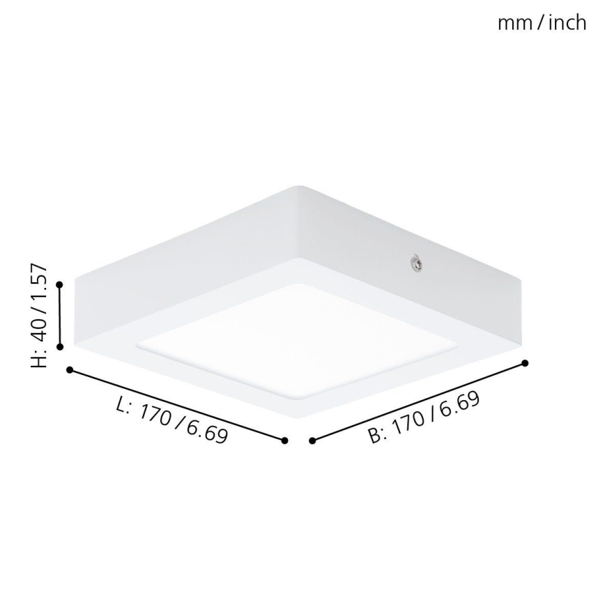 Eglo 94074 - LED loftsbelysning FUEVA 1 LED/10,88W/230V