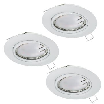 Eglo - 3x LED indbygningsspot PENETO 3xGU10-LED/5W/230V