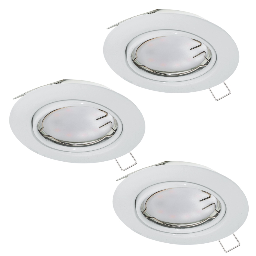 Eglo - 3x LED indbygningsspot PENETO 3xGU10-LED/5W/230V