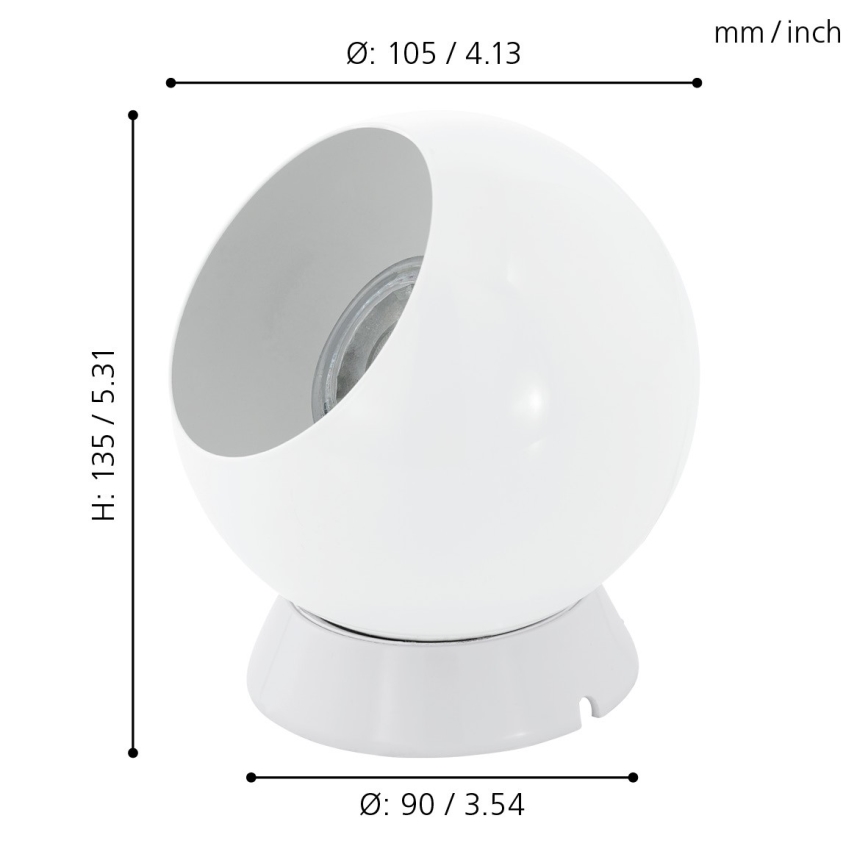 Eglo - Bord-/væglampe 1xGU10-LED/3,3W/230V