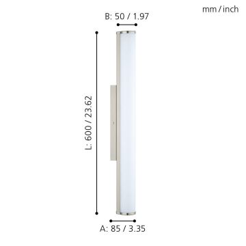 Eglo - LED badeværelsesbelysning 1xLED/16W/230V IP44