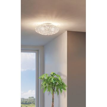 Eglo - Krystal loftslampe 2xE27/60W/230V