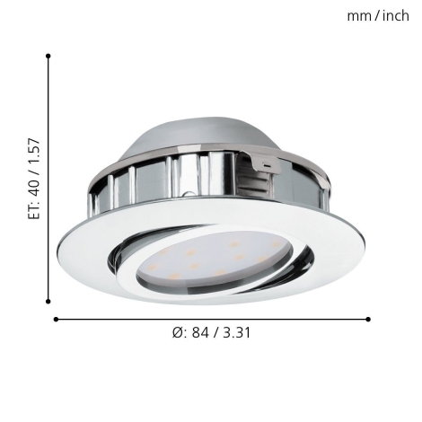 Eglo - 3x LED indbygningsspot PINEDA 1xLED/6W/230V