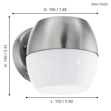 Eglo - Udendørs LED væglampe LED/11W IP44