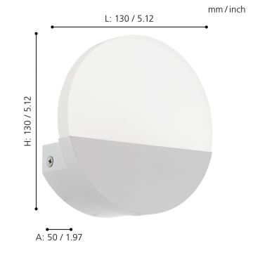 Eglo - LED væglampe 1xLED/4,5W/230V