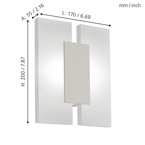 Eglo - LED væglampe 2xLED/4,5W/230V