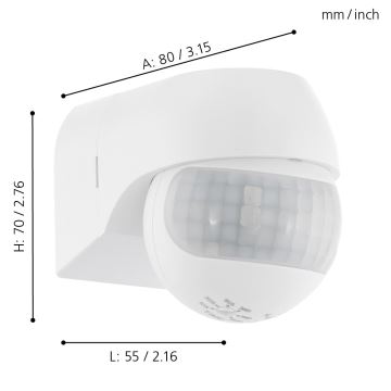 Eglo - Udendørs sensor IP44