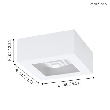 Eglo - LED loftsbelysning 1xLED/6,3W/230V