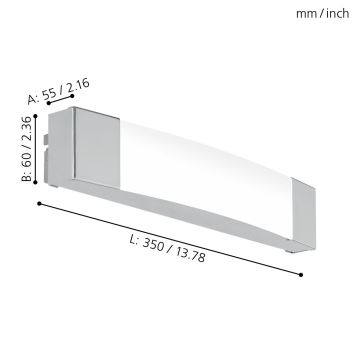 Eglo - LED badeværelsesspejl belysning LED/8,3W/230V IP44