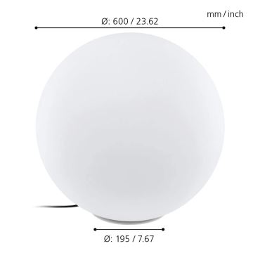 Eglo - LED udendørslampe RGB-farver MONTEROLO-C 1xLED/9W/230V IP65