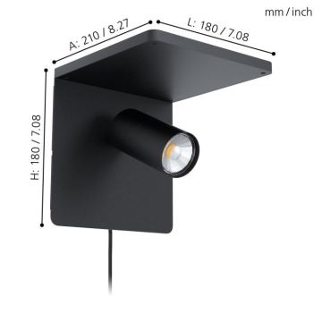 Eglo - LED væglampe 1xGU10/5W/230V