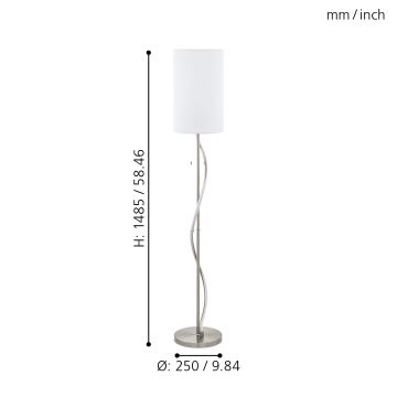 Eglo - LED gulvlampe 1xE27/60W/230V + LED/11,8W