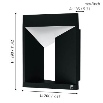 Eglo - LED Udendørs væglys LED / 10W / 230V IP54