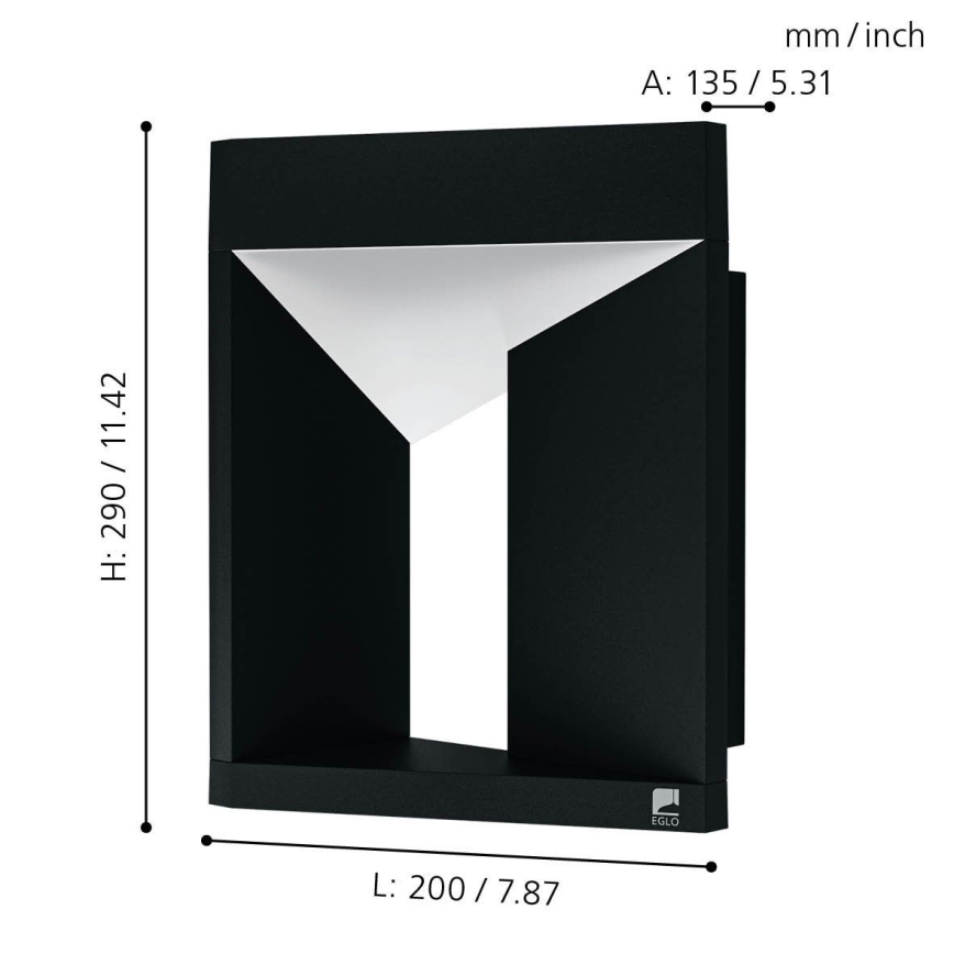 Eglo - LED Udendørs væglys LED / 10W / 230V IP54