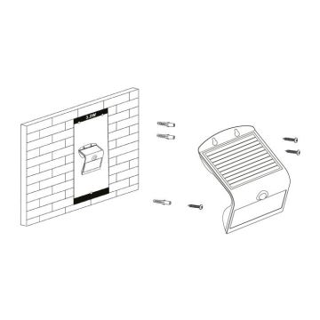 Eglo - Solcellelampe med sensor LED/3,2W/3,7V IP54