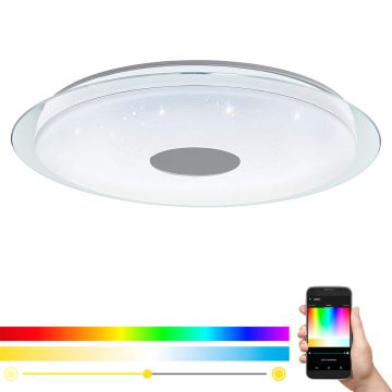 Eglo - LED loftlampe dæmpbar RGB-farver LANCIANO-C LED/53W/230V + fjernbetjening