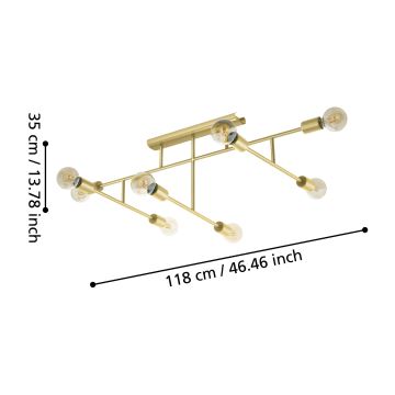 Eglo - Loftlampe 8xE27/40W/230V