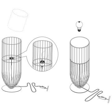 Eglo - Bordlampe 1xE27/60W/230V