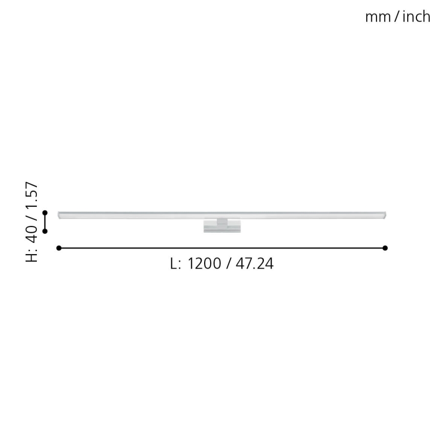 Eglo - LED spejllampe til badeværelse LED/14W/230V 4000K 120 cm IP44