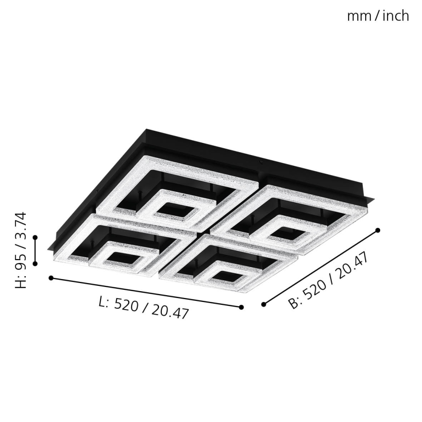 Eglo - LED loftsbelysning LED/12W/230V