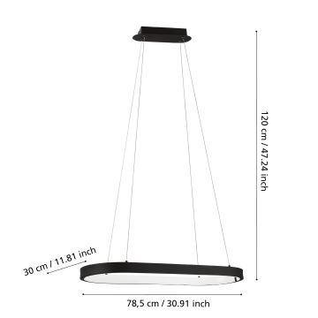 Eglo - LED pendel dæmpbar LED/30W/230V