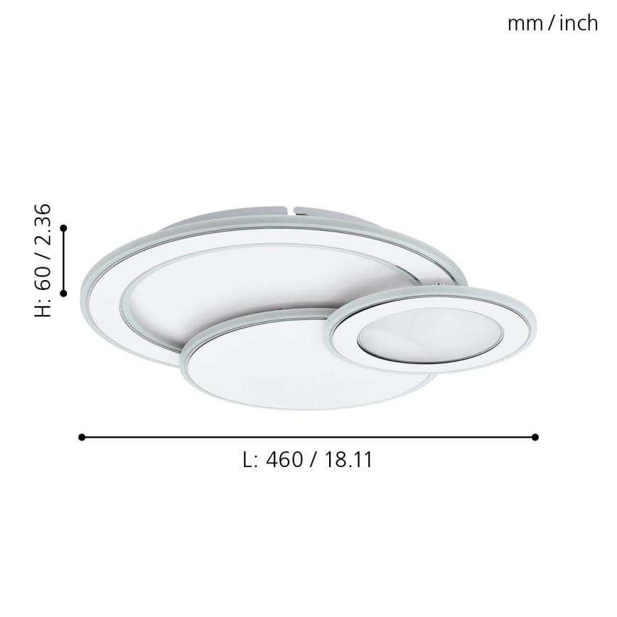 Eglo - LED loftlampe 3xLED/11W/230V