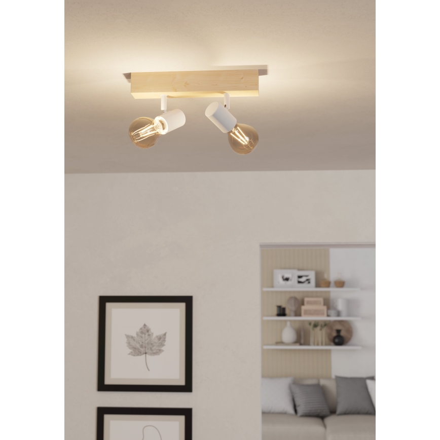 Eglo - Spotlampe 2xE27/60W/230V - FSC certificeret