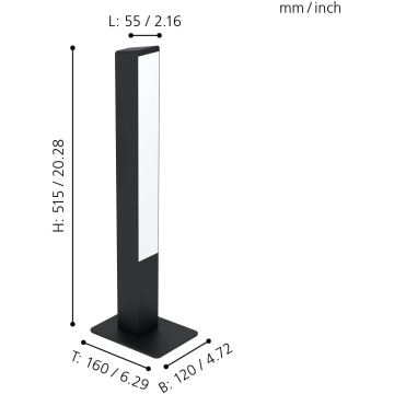 Eglo - LED bordlampe dæmpbar RGBW-farver LED/16W/230V 2700-6500K ZigBee