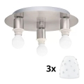 Eglo - LED loftlampe MY CHOICE 3xE14/4W/230V krom/hvid
