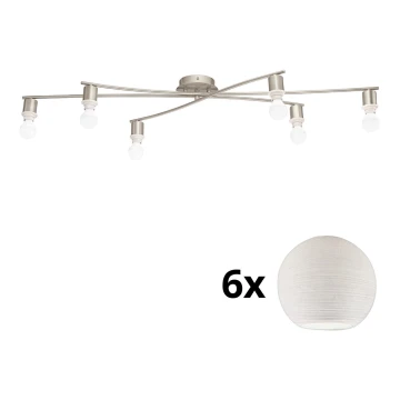 Eglo - LED loftlampe MY CHOICE 6xE14/4W/230V  krom/hvid